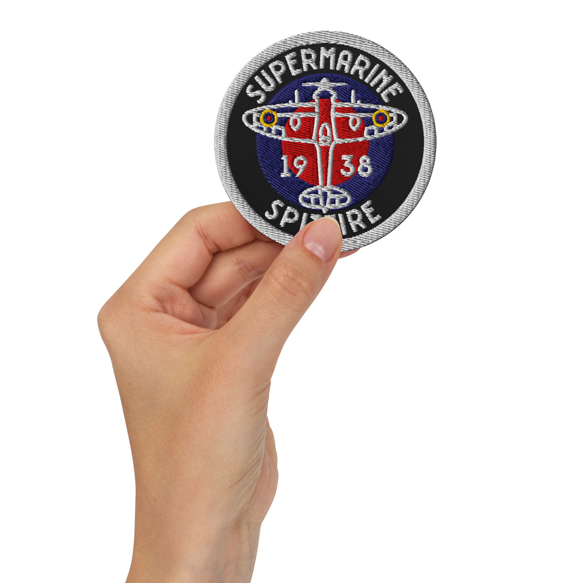 Supermarine Spitfire Embroidered Patch – RAF WW2 Fighter – 3″ Badge ...